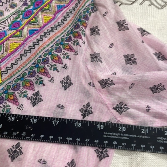 (E1) Debbie Katz, embroidered dress with stones and sequins, 100% cotton, size S - Picture 7 of 12